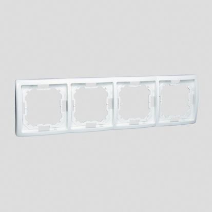 Kontakt-Simon Ramka poczwórna Basic biała - BMR4/11