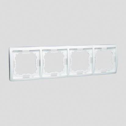 Kontakt-Simon Ramka poczwórna Basic biała - BMR4/11