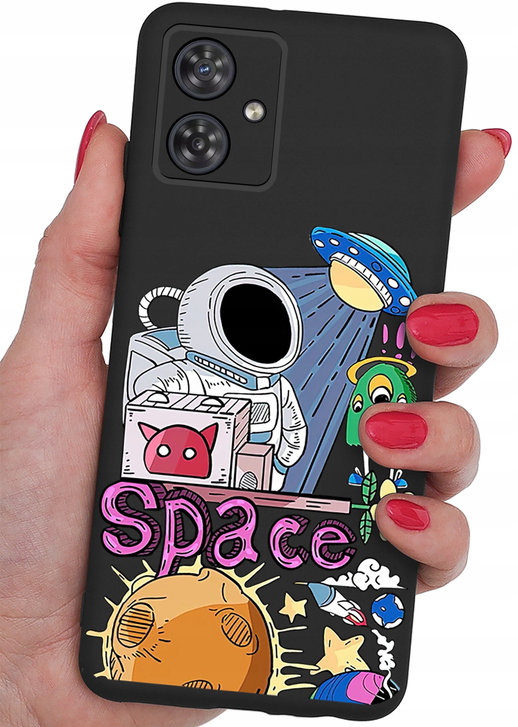 Etui do Motorola Moto G54 5G|Power Edition CASE WZORY MATT PLECKI +SZKŁO 9H