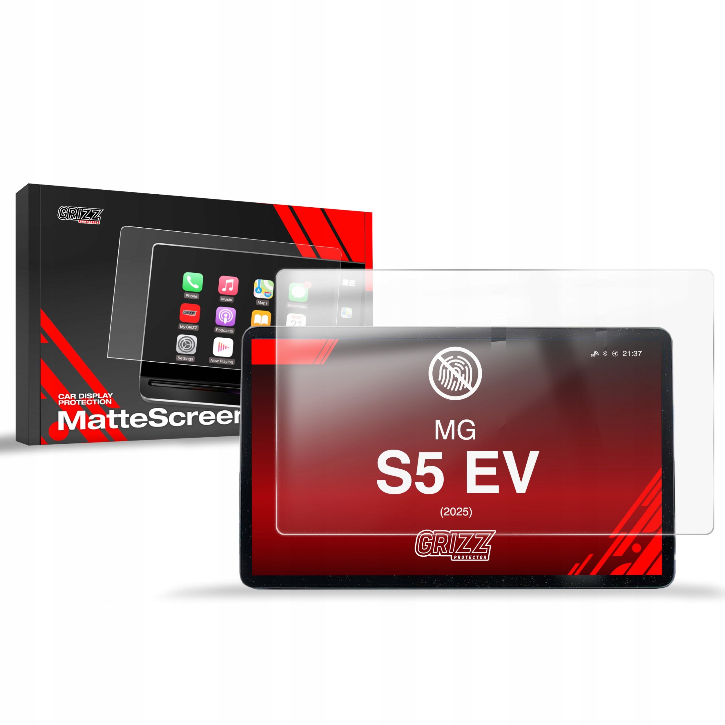 Nawigacja GPS GrizzGlass Folia matowa CarDisplay Protection do MG S5 EV 12,8" (2025)