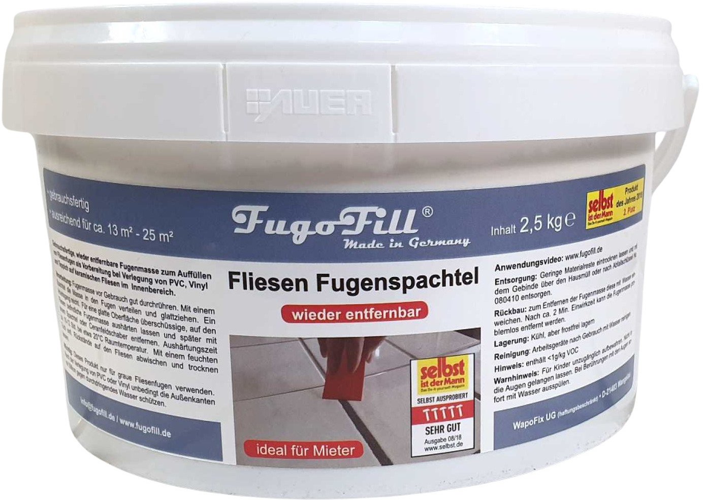 FugoFill 2,5 kg usuwalna masa szpachlowa szara