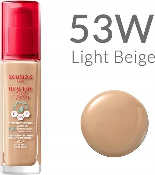 Bourjois Podkład Healthy Mix Clean&Vegan Podkład do twarzy 30ml Light Beige (53W)