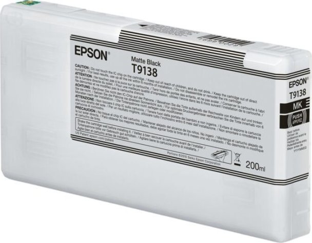 Tusz Epson Oryginalny Wkład Atramentowy Epson T9138 Czarny matowy