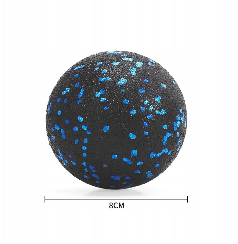 Piłka do masażu 8 cm czarno - niebieska one size