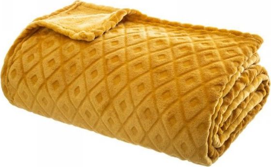 Dekoracja domu Koc ze wzorem 3D Losan 180x230 cm żółty