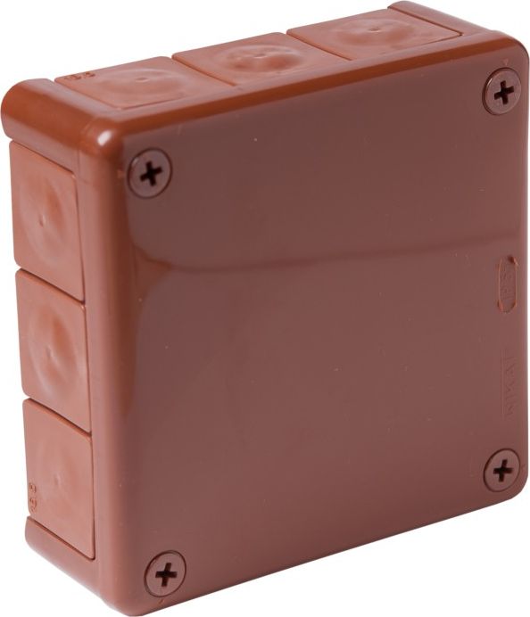 ViPlast 051-02 puszka n/t brązowa bez zacisków z dławnicami bezgwintowymi 12-wlotowa wym/zew 118x118x46 mm IP55 ViPlast 7304