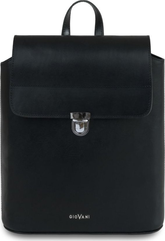 Giovani Czarny plecak damski dominica - giovani, skóra juchtowa