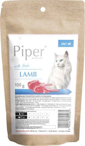 Karma sucha dla kota Piper Animals z jagnięciną 100 g