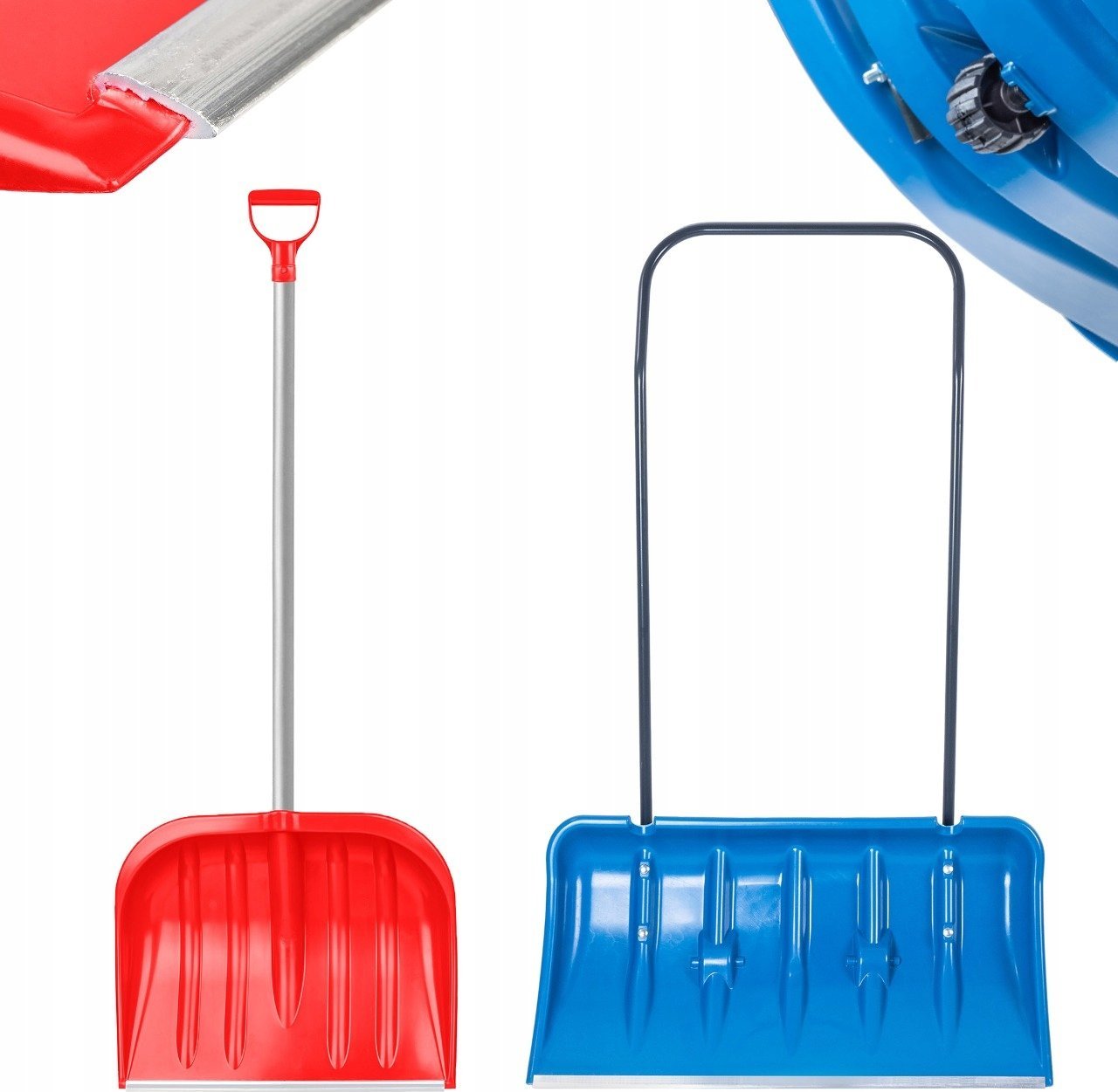 Kadax KADAX Łopata Pług Do Śniegu Na Kółkach + Łopata Aluminiowy Trzonek Zestaw