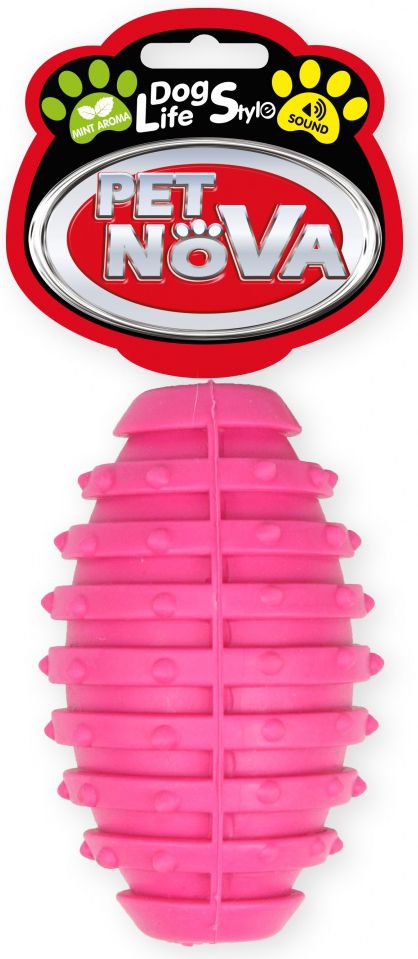 Pet Nova TPR Rugbyball Pink 10cm