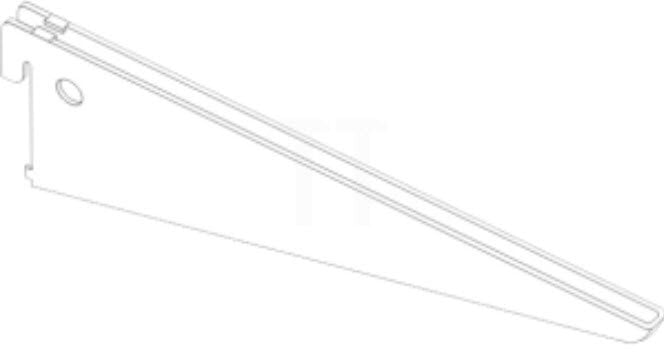 BRACKET DOUBLE SLOT 470 MM WHITE