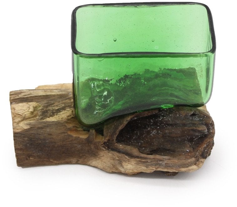 Szkło Wtopione W Drewno - Kwadratowa Misa