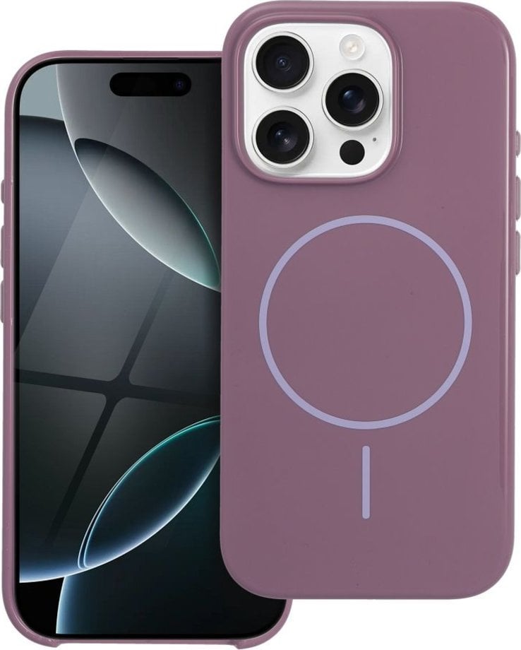 Glossy Mag Cover kompatybilny z MagSafe pasuje do IPHONE 16 PLUS fioletowy