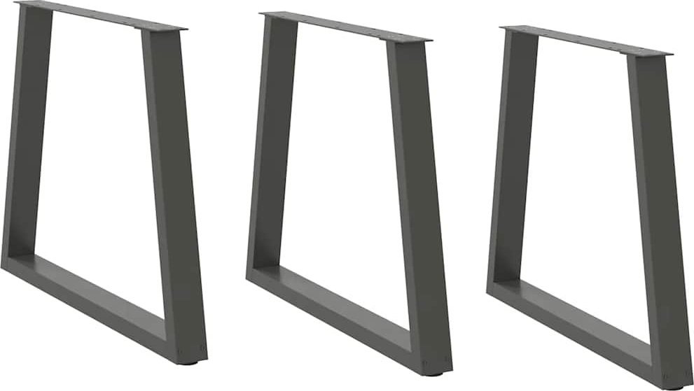 vidaXL Nogi stołu jadalnego w kształcie litery V 3 szt. Antracyt Stal