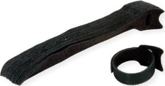 Organizer Value VALUE rzep z pętelką, 20 sztuk, 20 mm, czarny, 15 cm