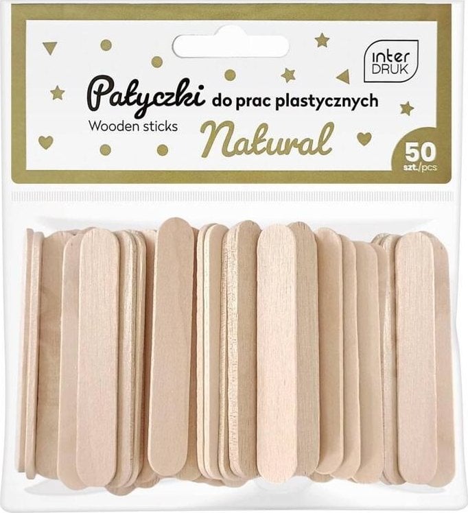 Interdruk Patyczki do prac plastycznych 65mm 50szt