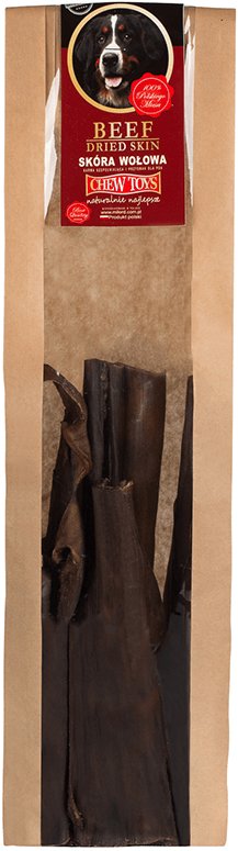 Gryzak dla psa - suszona skóra wołowa 400 g (długa)