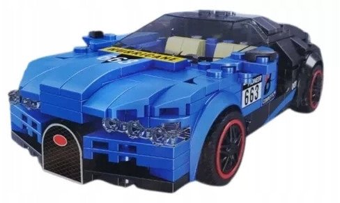 Klocki Konstrukcyjne Robot Auto 2w1 Hurricane Niebieski 328 el.