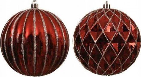 Kaemingk Bombka choinkowa nietłukąca czerwona 10 cm