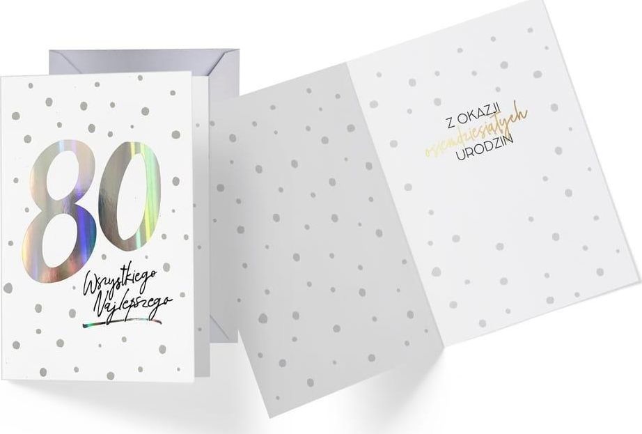 KUKARTKA Karnet V-007 Urodziny 80