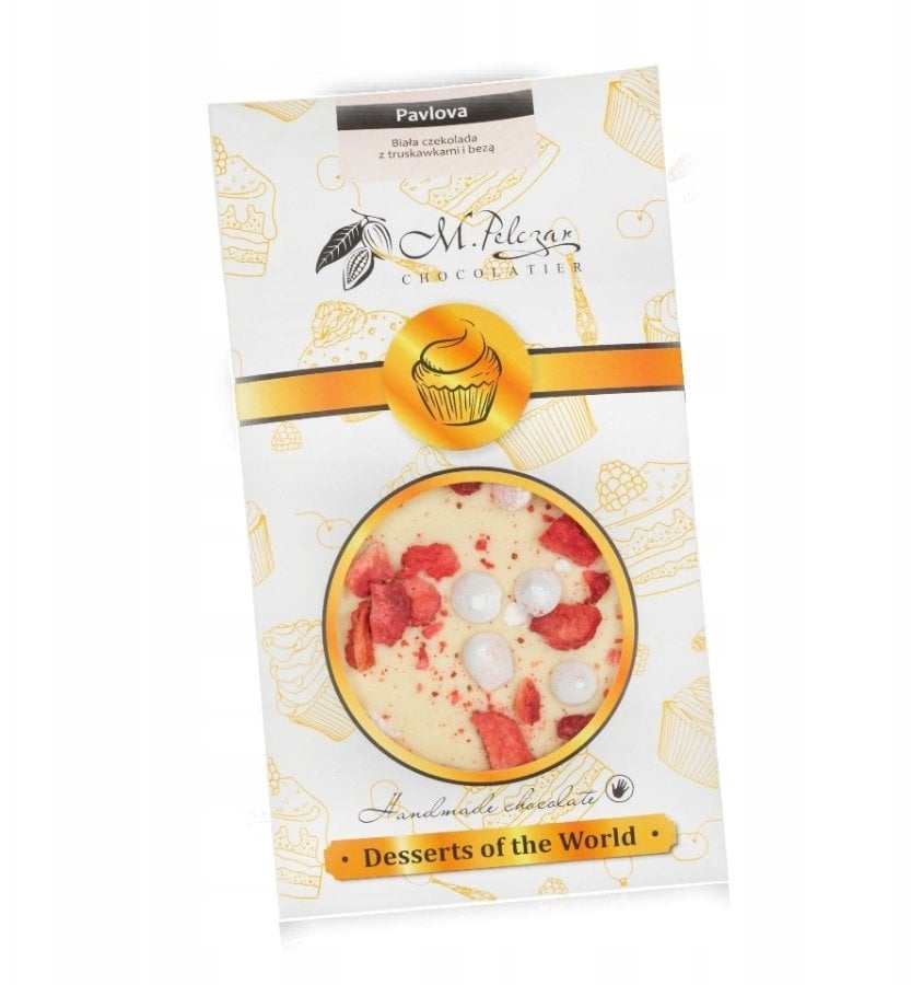 M.Pelczar Chocolatier Biała czekolada Desery Świata - Pavlova 50g