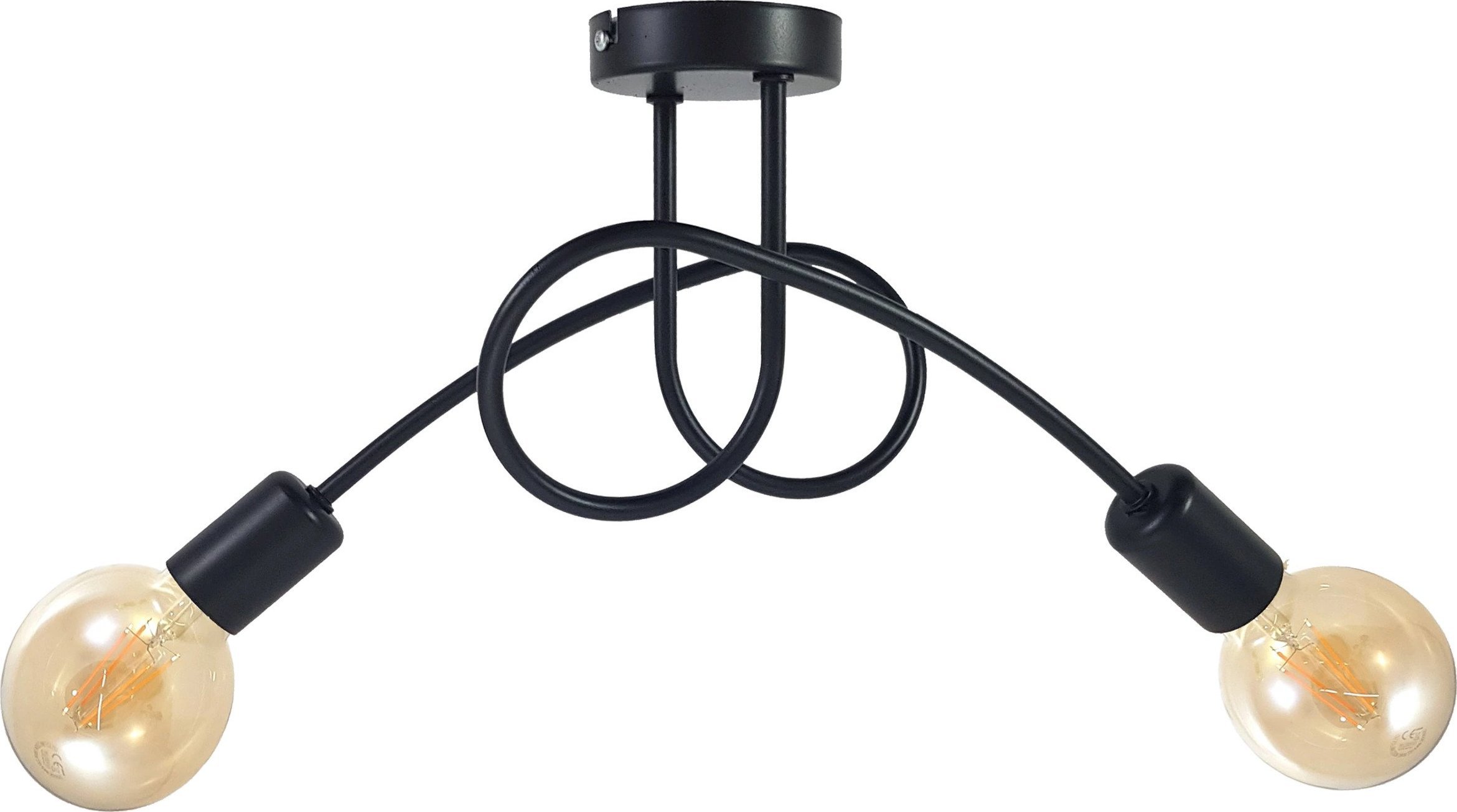 Lampa sufitowa Orno MALAGA lampa wisząca, moc max. 2x60W, E27, czarna