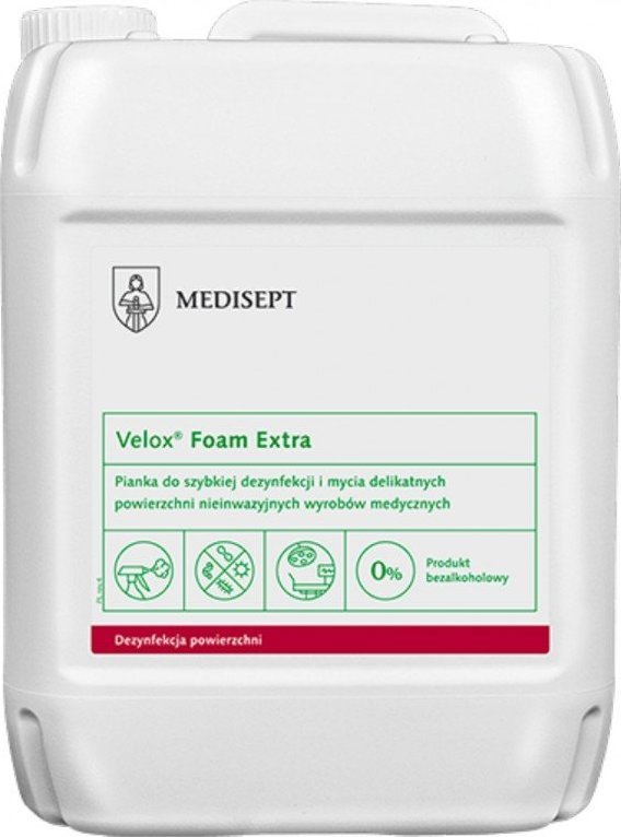 Medisept VELOX FOAM EXTRA 5 L PIANKA DO DEZYNFEKCJI NIEINWAZYJNYCH WYROBÓW MEDYCZNYCH