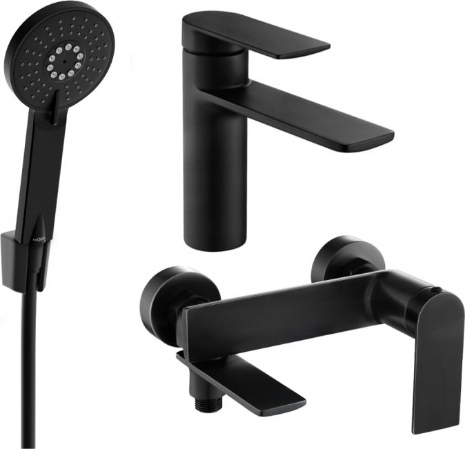 Mexen Mexen Zero R40 zestaw wannowy, czarny - 71103R40-70