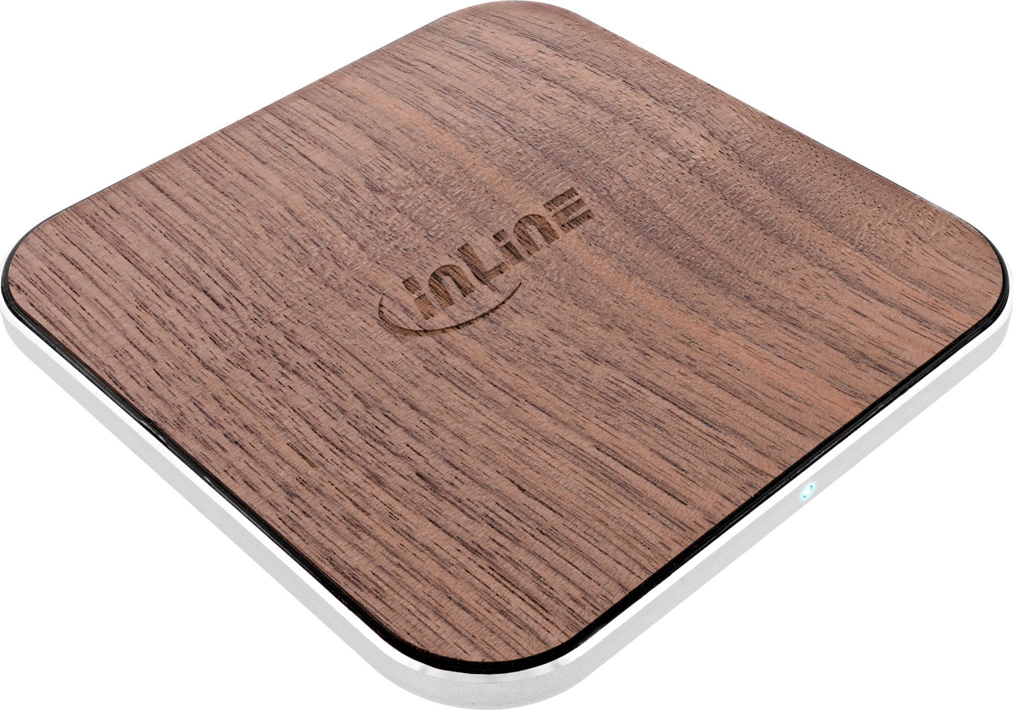 Ładowarka InLine InLine® Qi woodcharge, Smartphone wireless fast charger, 5/7,5/10W/15W, type C