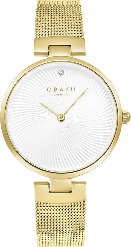 Zegarek OBAKU Zegarek damski Obaku Denmark V256LXGIMG złoty