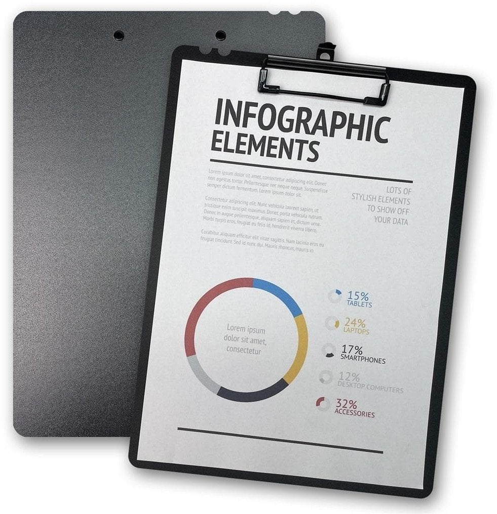 Deska z klipem A4 Morandi czarna PENMATE