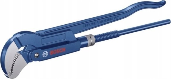 Bosch Bosch plumbing corner pipe wrench 45° Professional 420mm, S-jaw, pipe / water pump pliers (blue, gripping jaw position 45°)