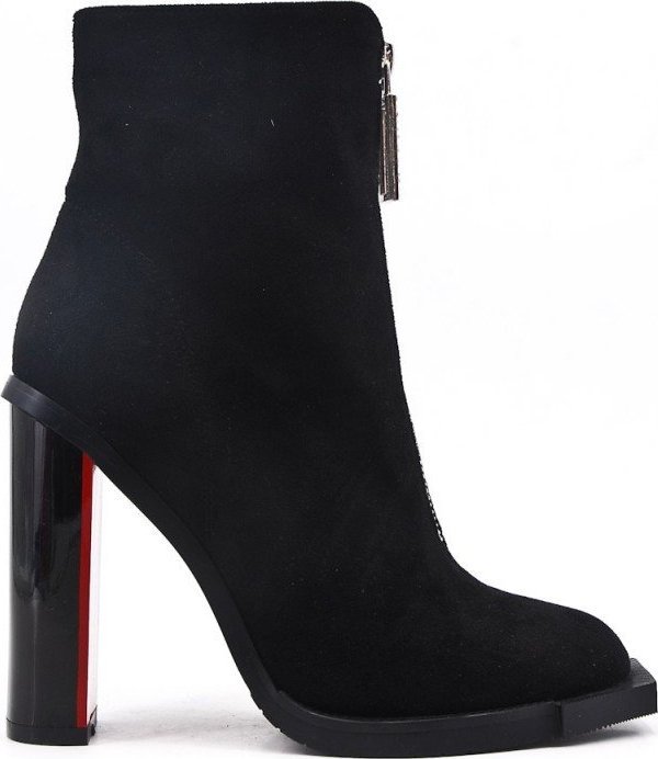 BELLO STAR Botki zamszowe klasyczne czarne-39