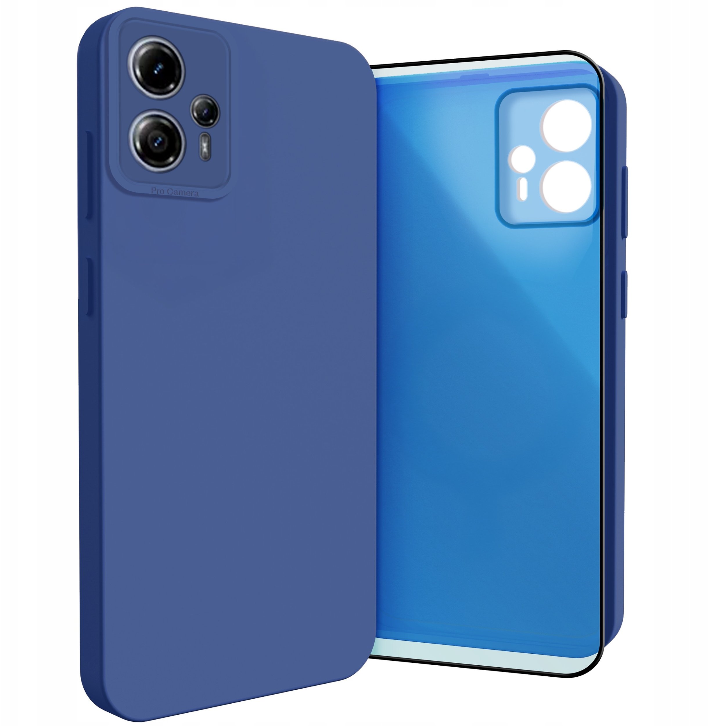 Etui do Motorola Moto G13 / G23 (Osłona Kamery, Granatowe, Plecki) Szkło