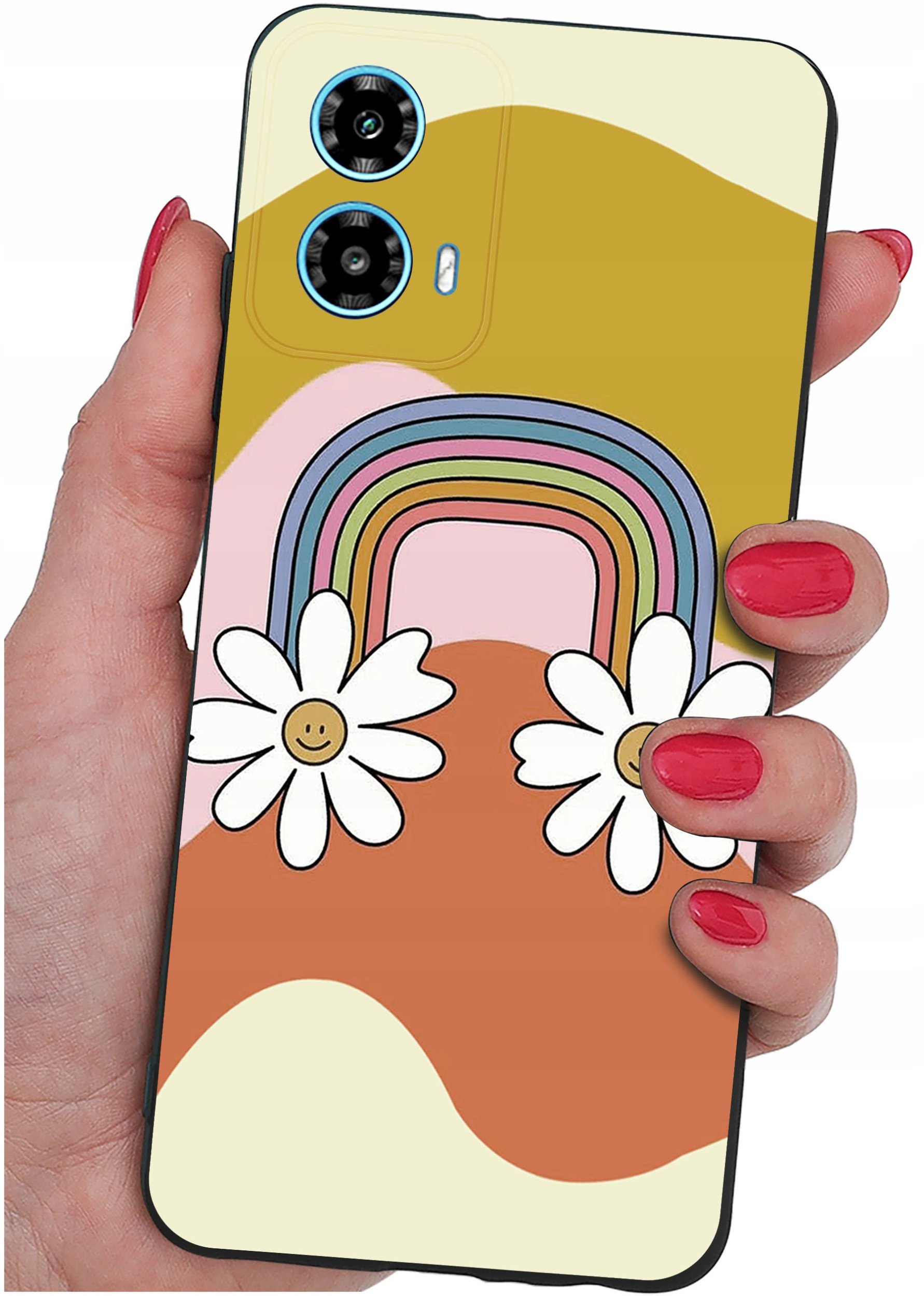 ETUI do Motorola Moto G34 5G WZORY |SILIKONOWE MATT CASE + SZKŁO 9H