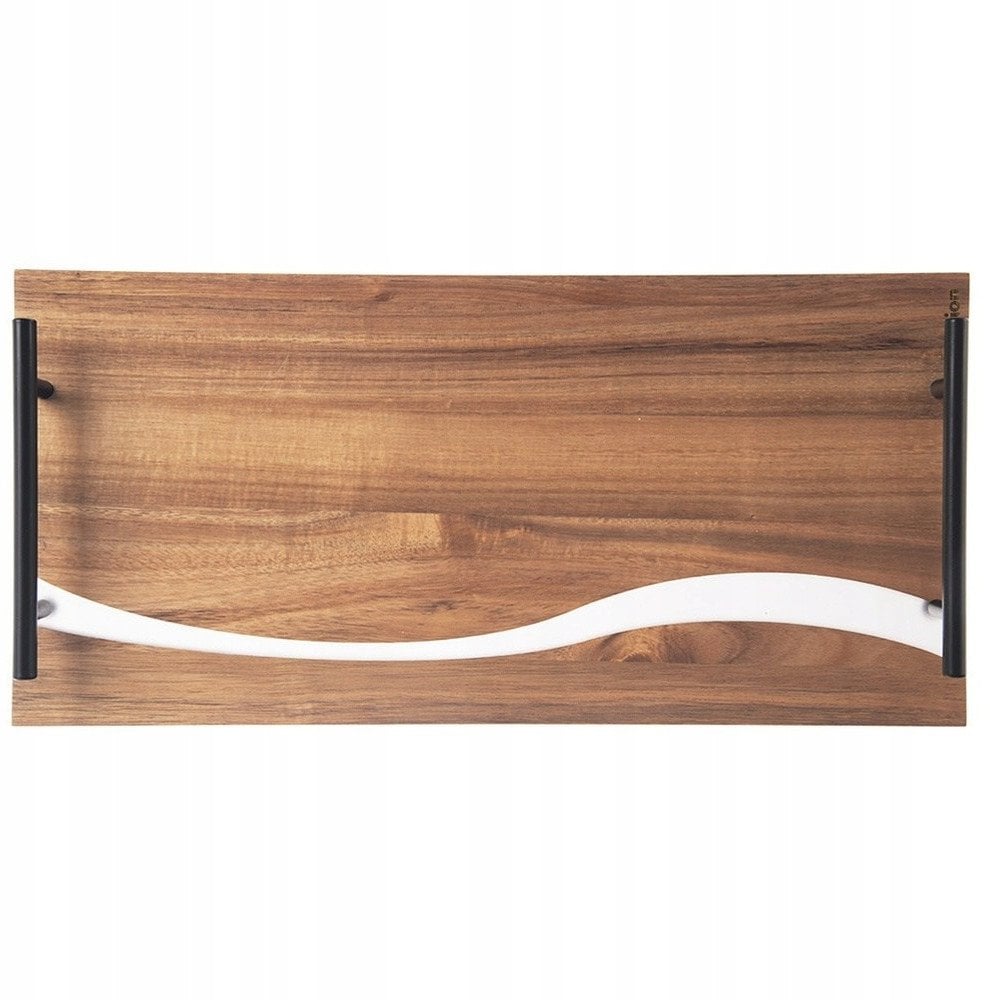 Taca do serwowania drewniana z uchwytami RIVER 42x20x4,5 cm