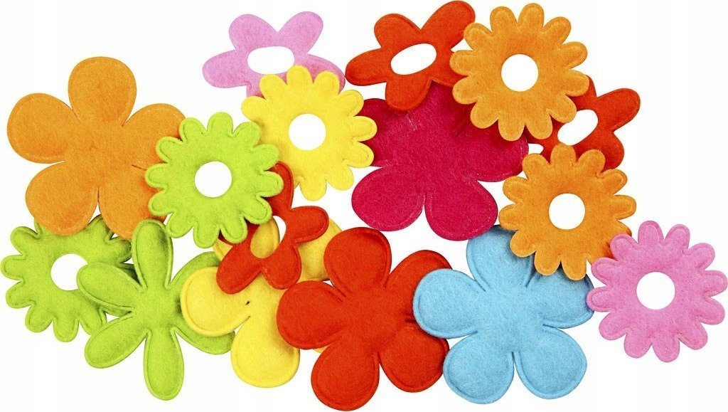 Kwiatki filcowe 16 szt.
