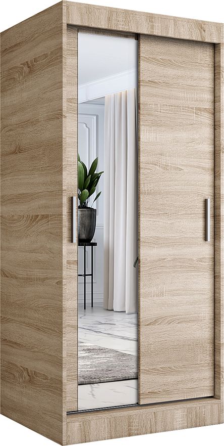 Elior Szafa przesuwna w kolorze dąb sonoma - Lenora 2X
