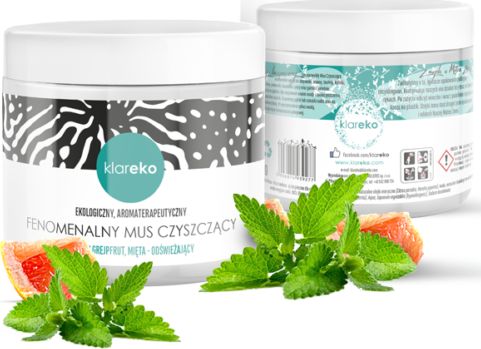 Klareko KLAREKO_Fenomenalny Mus Czyszczący środek czystości Różowy Grejpfrut Mięta 550g