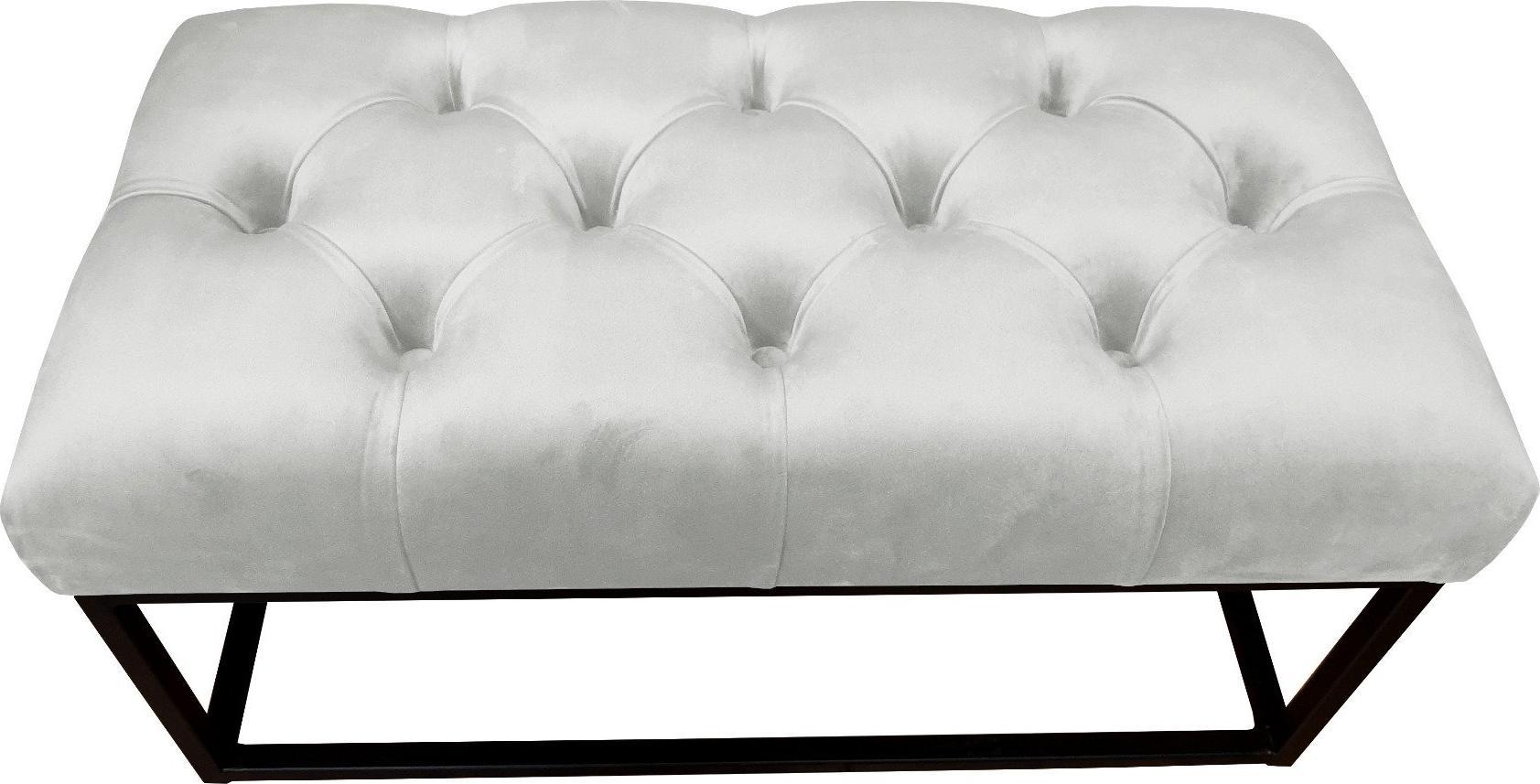 Atos Ławka CHARLIE MG VELVET jasnoszara