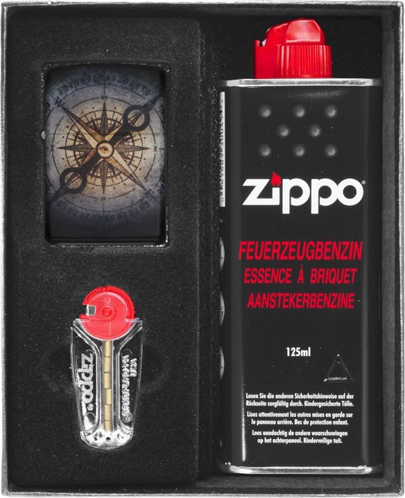 Zestaw ZIPPO Zapalniczka COMPASS GHOST Prezentowy No1