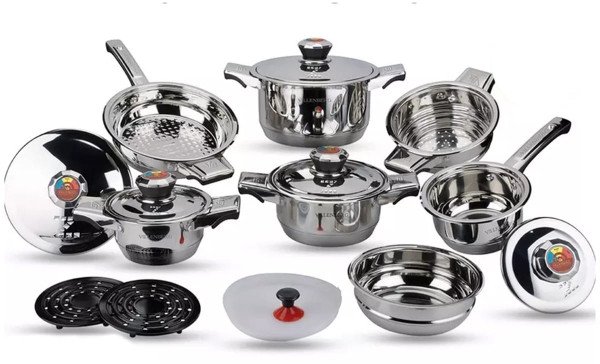 KOMPLET 17 EL. GARNKÓW VILLENBERG VB-1717 ZE STALI CHIRURGICZNEJ