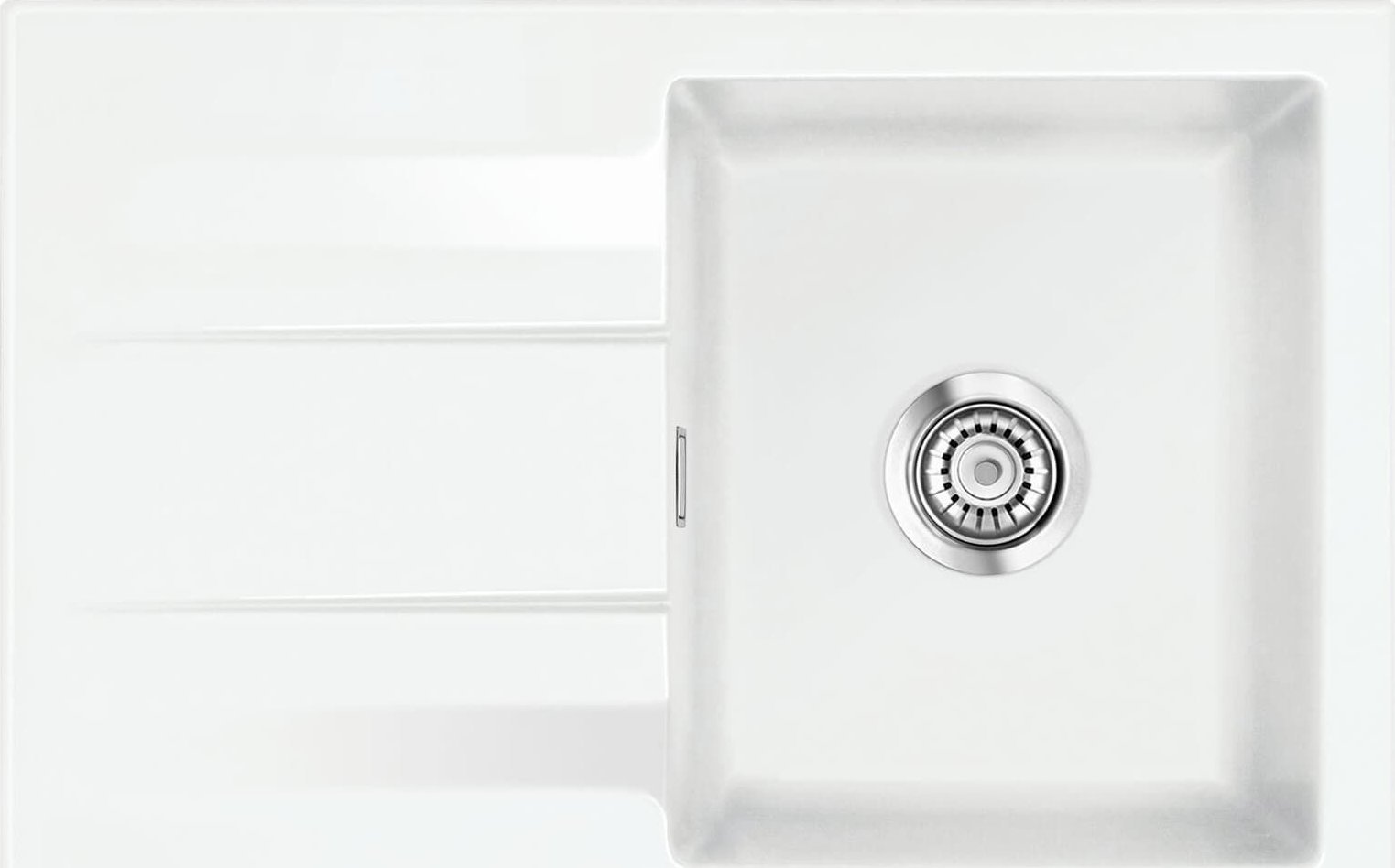 Zlewozmywak SYSTEMCERAM Systemceram Genea 75 Gronland, zlewozmywak ceramiczny, korek manualny