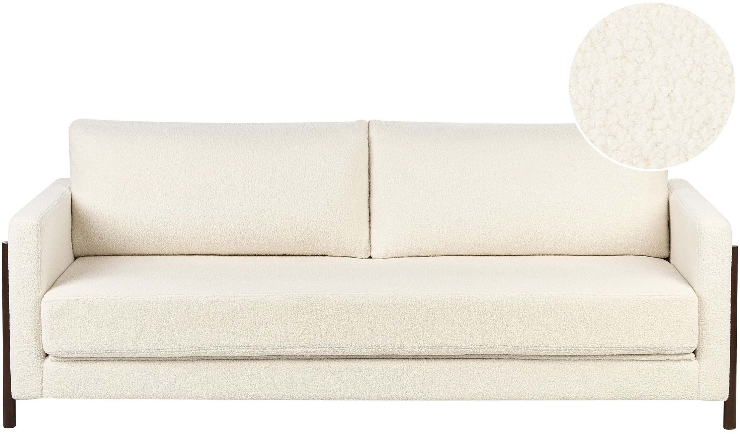 Sofa rozkładana dla 3 osób ORSA Boucle Biały