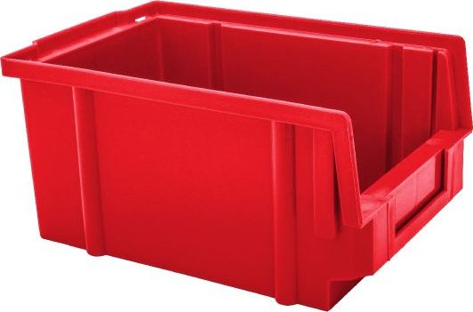 ECOabc Pojemnik magazynowy warsztatowy 298x179x149 typ 2 czerwony