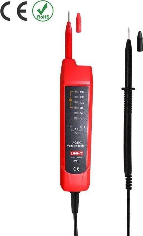 Itampos testeris, auto AC/DC, CAT III 400V, 6V-400V, IP54, UNI-T