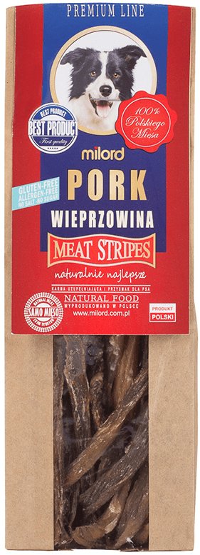 Milord Przysmak dla psa wieprzowina paski 80 g