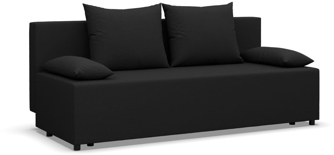 Kanapa rozkładana, Vista, 191x92x95 cm, czarny | TYLETEGOTU