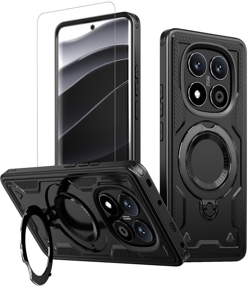 Etui pancerne Supero Sky do Redmi Note 14 Pro Plus 5G Magsafe, czarne