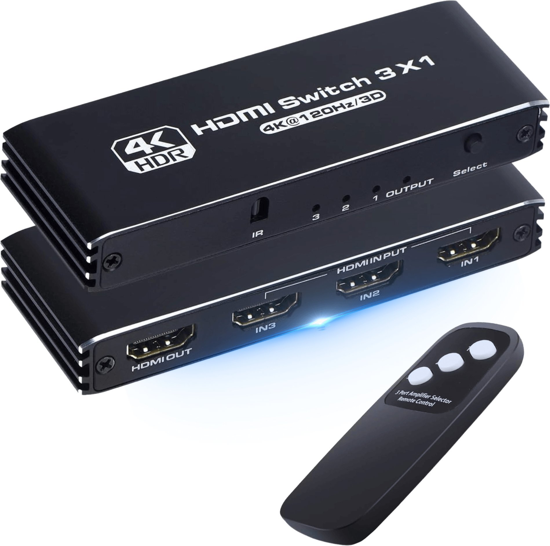 Pawonik SWITCH HDMI 2.1 3x1 SPLITTER 1x3 Splitter 4K/120Hz HDR HDCP Przełącznik